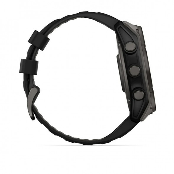 Умные часы Garmin Fenix 8, 51 мм, Solar, Sapphire Carbon Gray DLC Titanium with Black/Pebble Gray Silicone 010-02907-10 в Новосибирске