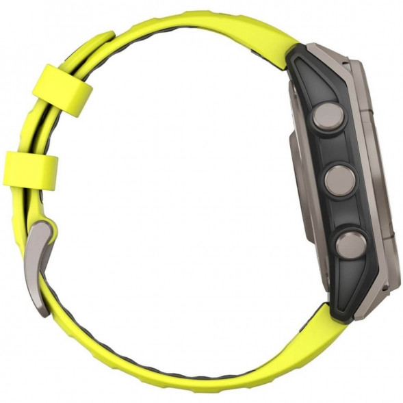 Умные часы Garmin Fenix 8, 51 мм, Solar, Sapphire Titanium with AMP Yellow/Graphite Silicone Band 010-02907-20 в Новосибирске