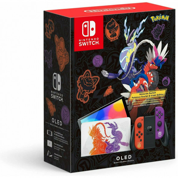 Игровая приставка Nintendo Switch OLED 64 ГБ, Pokemon Scarlet &amp;amp; Violet Edition в Новосибирске