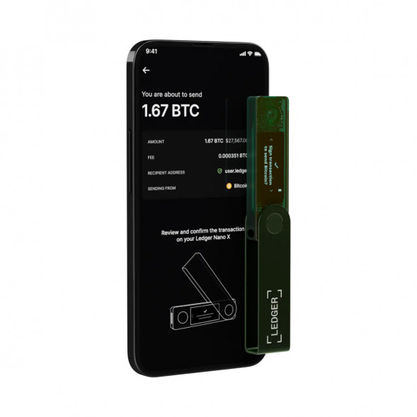 Аппаратный криптокошелёк Ledger Nano X, Emerald Green в Новосибирске