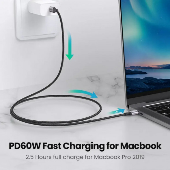 Кабель USB Type-C/Type-C Ugreen 60W, 1 м в Новосибирске