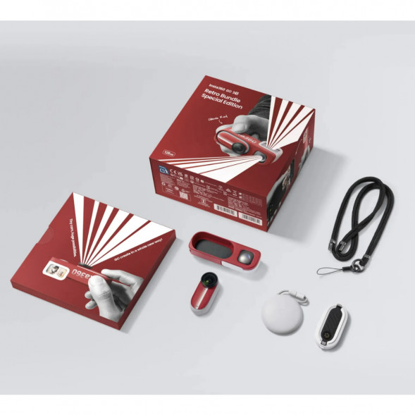 Экшн-камера Insta360 Go 3S Retro Bundle Special Edition 64ГБ, Red в Новосибирске
