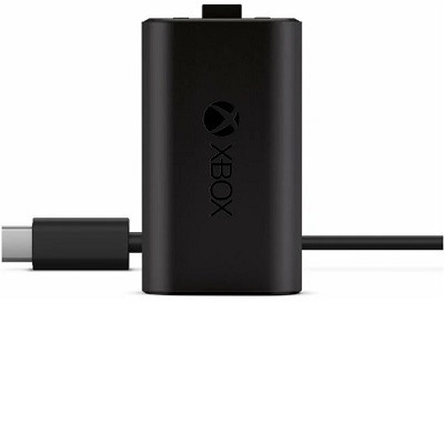 Microsoft Аккумулятор с кабелем зарядки USB Type-C для геймпада Xbox Series S/Series X/One, черный в Новосибирске