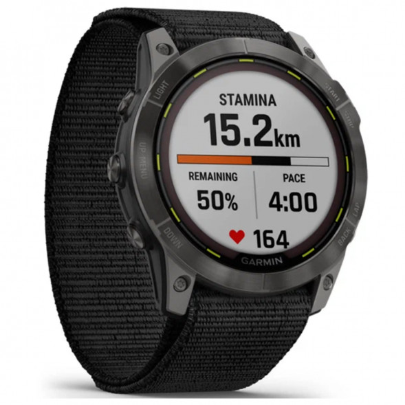 Умные часы Garmin Enduro 2 угольно-серый DLC титановый с нейлоновым ремешком UltraFit 010-02754-01 в Новосибирске