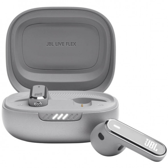 Беспроводные наушники JBL Live Flex, серебристый в Новосибирске