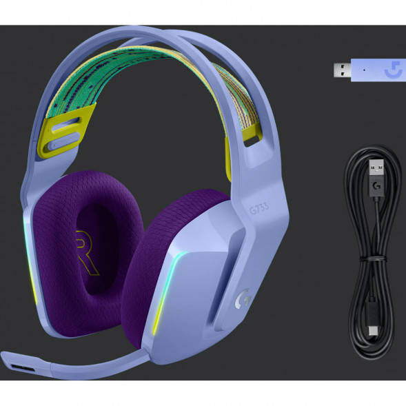 Игровая гарнитура Logitech G733 RGB Lightspeed Wireless, сиреневый в Новосибирске