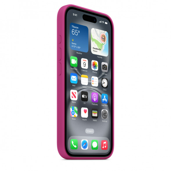 Чехол Apple для iPhone 16 Silicone MagSafe, Fuchsia (MYY53ZM/A) в Новосибирске