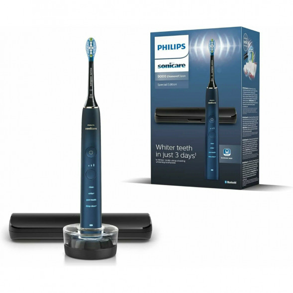 Электрическая звуковая зубная щетка Philips Sonicare DiamondClean 9000 HX9911/88, темно-синий в Новосибирске