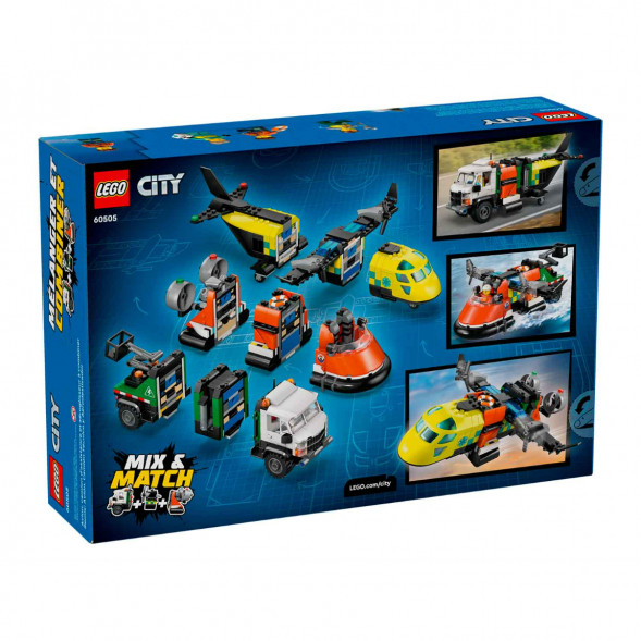 Конструктор LEGO City 60505 Самолет, сервисный грузовик и судно на воздушной подушке в Новосибирске