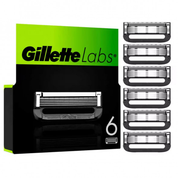 Лезвия для бритвы Gillette Labs, 6 шт. в Новосибирске