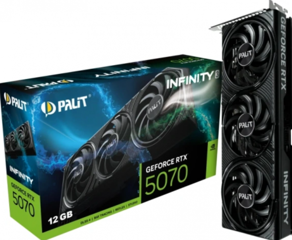Видеокарта Palit GeForce RTX 5070 Infinity 3 OC [NE75070S19K9-GB2050S] в Новосибирске