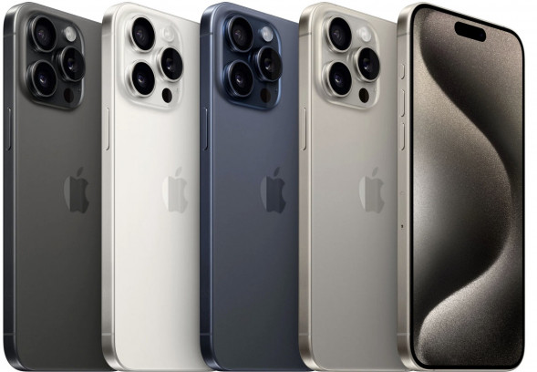 Смартфон Apple iPhone 15 Pro Max 256 ГБ, Dual: nano SIM + eSIM, белый титан в Новосибирске