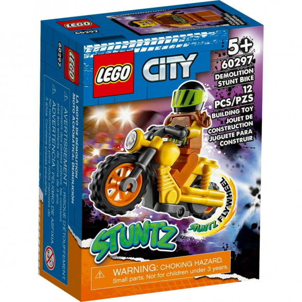 Конструктор LEGO City 60297 Разрушительный трюковый мотоцикл в Новосибирске
