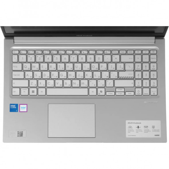 Ноутбук ASUS Vivobook 15 X1504MA-BQ224 (15.6&amp;quot;, IPS, Intel Core 5 320 1.5ГГц, 6 ядер, 8ГБ DDR5, 512ГБ SSD, Intel Graphics, без ОС), серебристый в Новосибирске