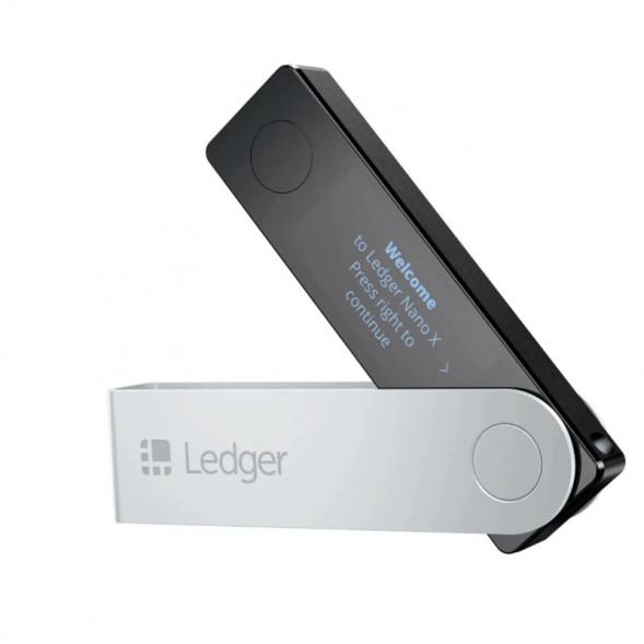 Аппаратный криптокошелек Ledger Nano X with $20 in Bitcoin , черный в Новосибирске