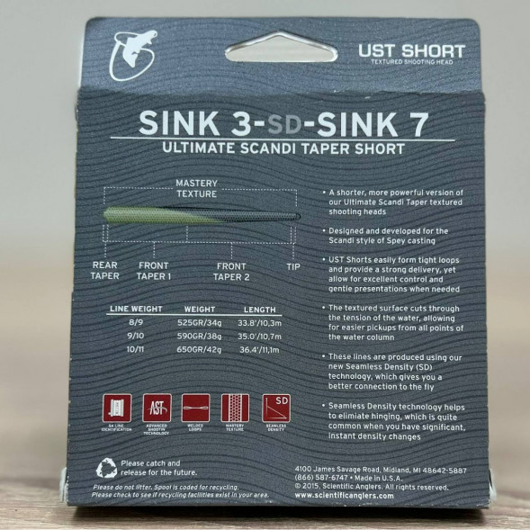 Рыболовная леска Scientific Anglers UST Short St-11/12-S3/S7 Sink 3-CD-Sink 7 132312 в Новосибирске