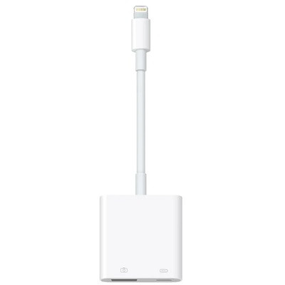 Разъем Apple Lightning - USB/Lightning, белый в Новосибирске